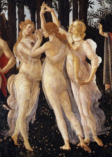 Sandro Botticelli's "Three Graces in Primavera"