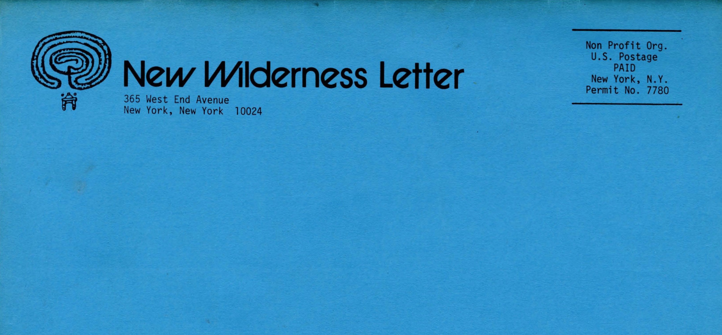 New Wilderness Letter, No. 1
