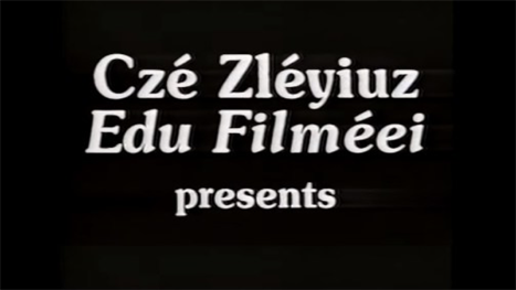 white text on a black background that reads: "Czé Zléyiuz / 'Edu Filméei' / presents"