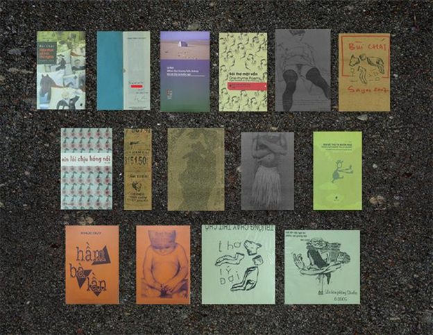 A sample of Open Mouth’s poetry collections published by Scrap Press.