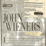 'Tenzone' interviews John Wieners