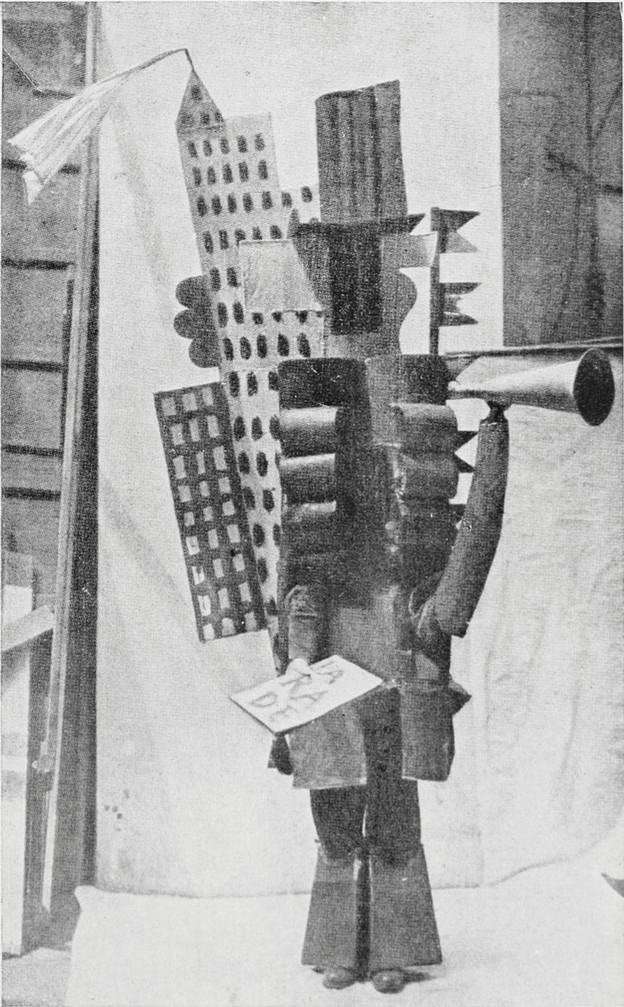 Pablo Picasso's skyscrapers and boulevards costume for Parade