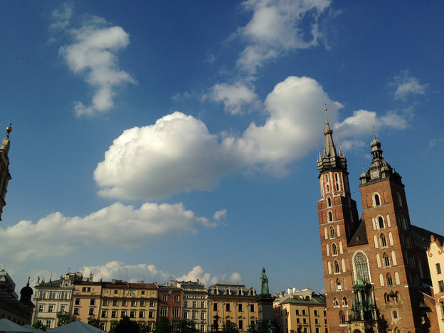 Kraków's main square. Photo by Karen Mardahl