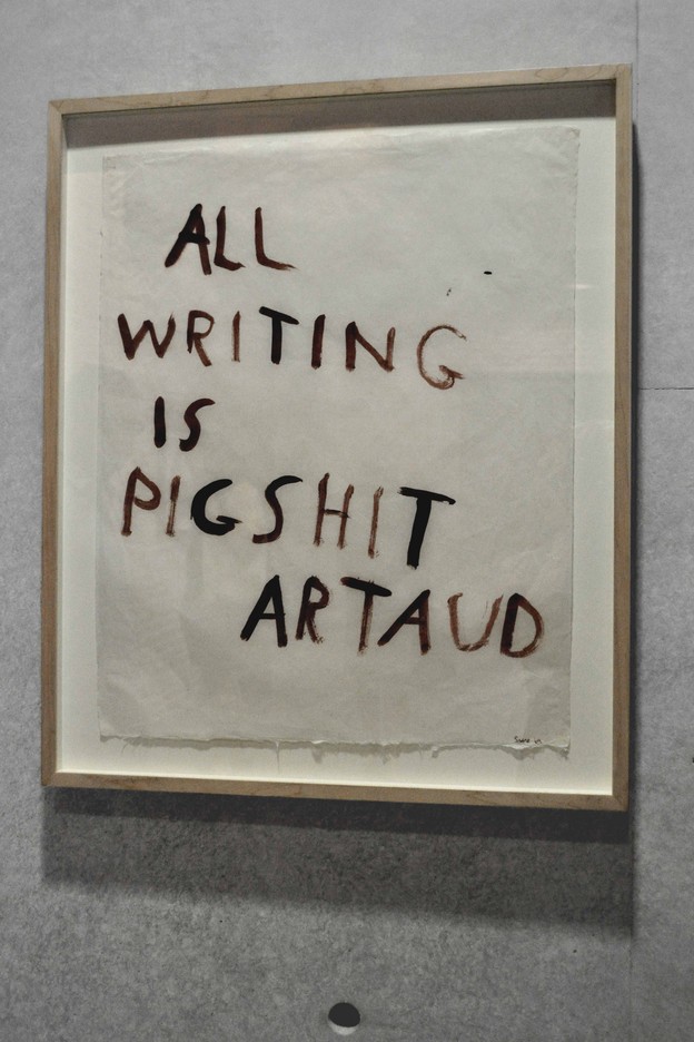 Nancy Spero, "All Writing Is Pigshit." Photo: Courtesy of Sophie Kitching. 