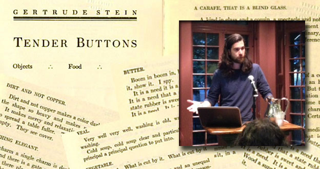 Jason Mitch reads at the Kelly Writers House 'Tender Buttons' celebration, Octob