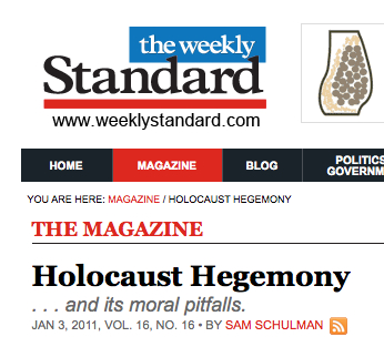 Weekly Standard holocaust story
