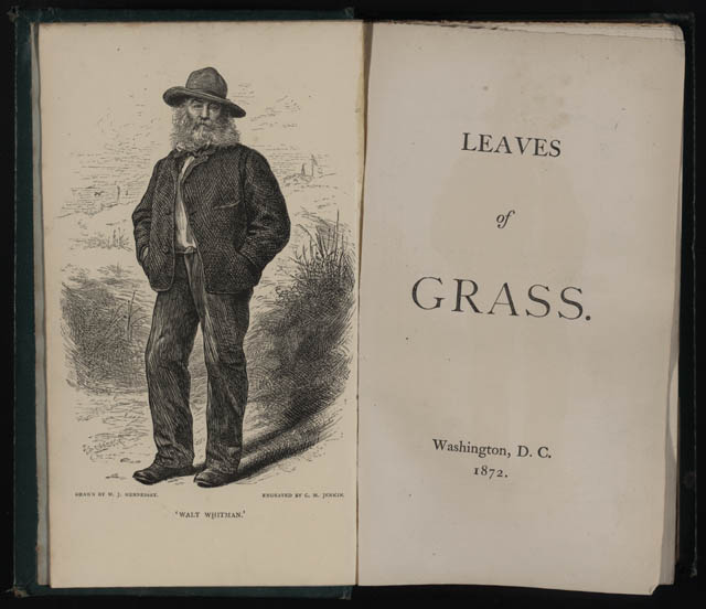 Walt Whitman, Leaves of Grass, 1872. Library of Congress.
