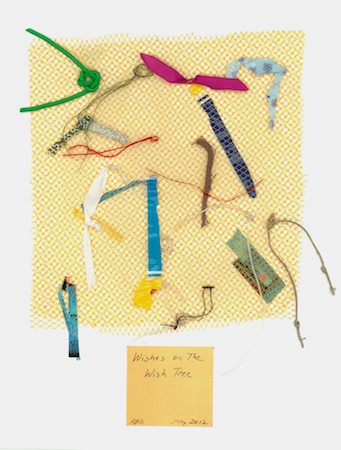 Rachel Blau DuPlessis, “Wishes on the Wish Tree.” 11 x 14 inches, 2012.