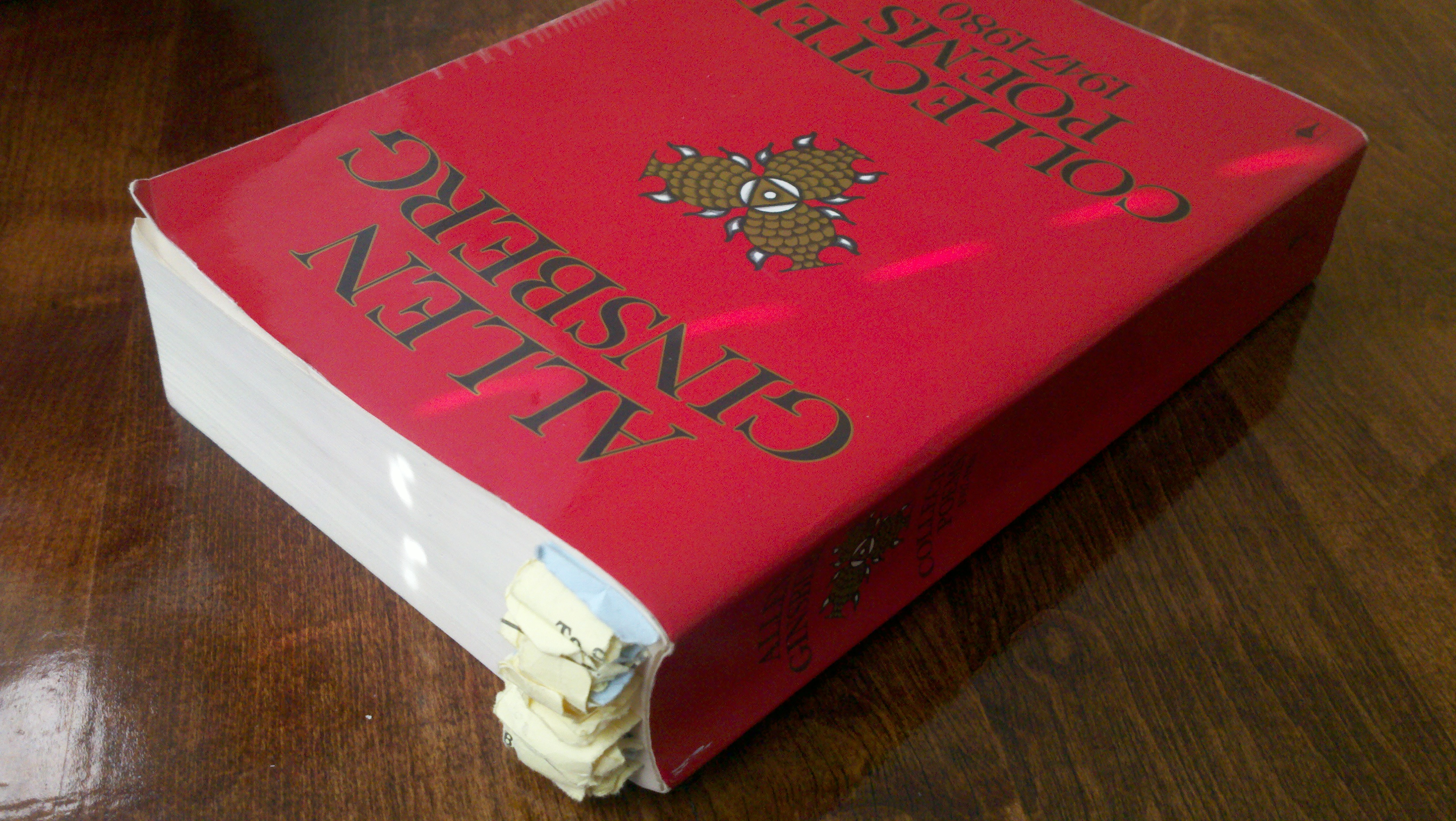 The author's much-loved and well-worn copy of the Collected Ginsberg.
