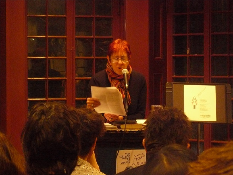 Rachel Blau DuPlessis reads at Kelly Writers House, Philadelphia, March 3, 2011. Rachel Blau DuPlessis reads at Kelly Writers House, Philadelphia, March 3, 2011.