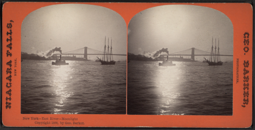 New York, East River moonlight by George Barker New York, East River moonlight by George Barker