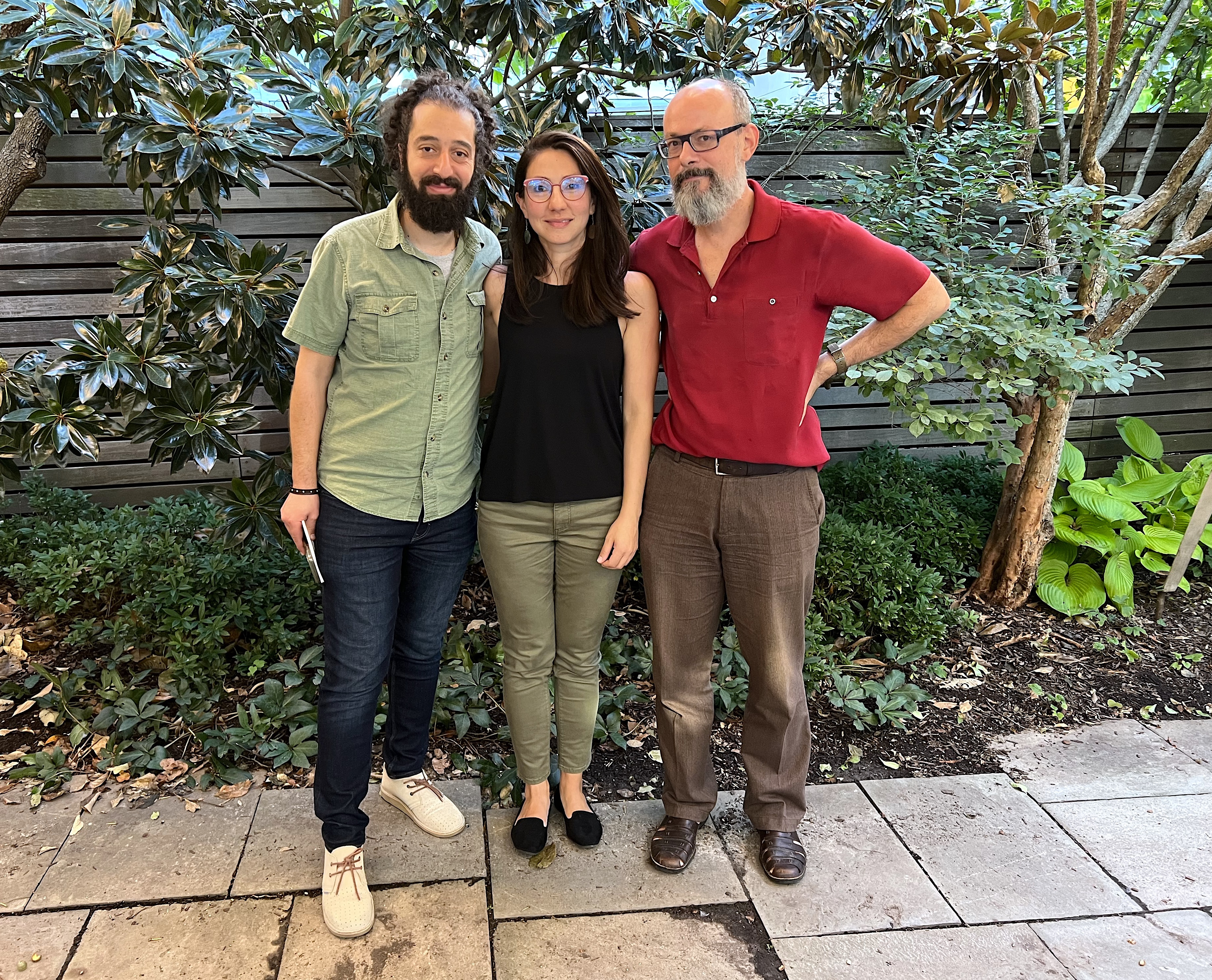 From left: Ahmad Almallah, Huda Fakhreddine, and Kevin Platt.