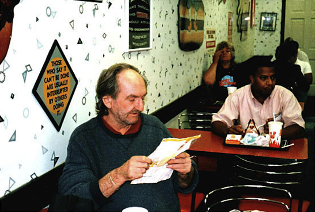 John Wieners at the Beacon Hill Burger King, 1997. Photo by Jim Dunn.