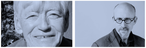 Robin Blaser (left) and Leonard Schwartz (right).