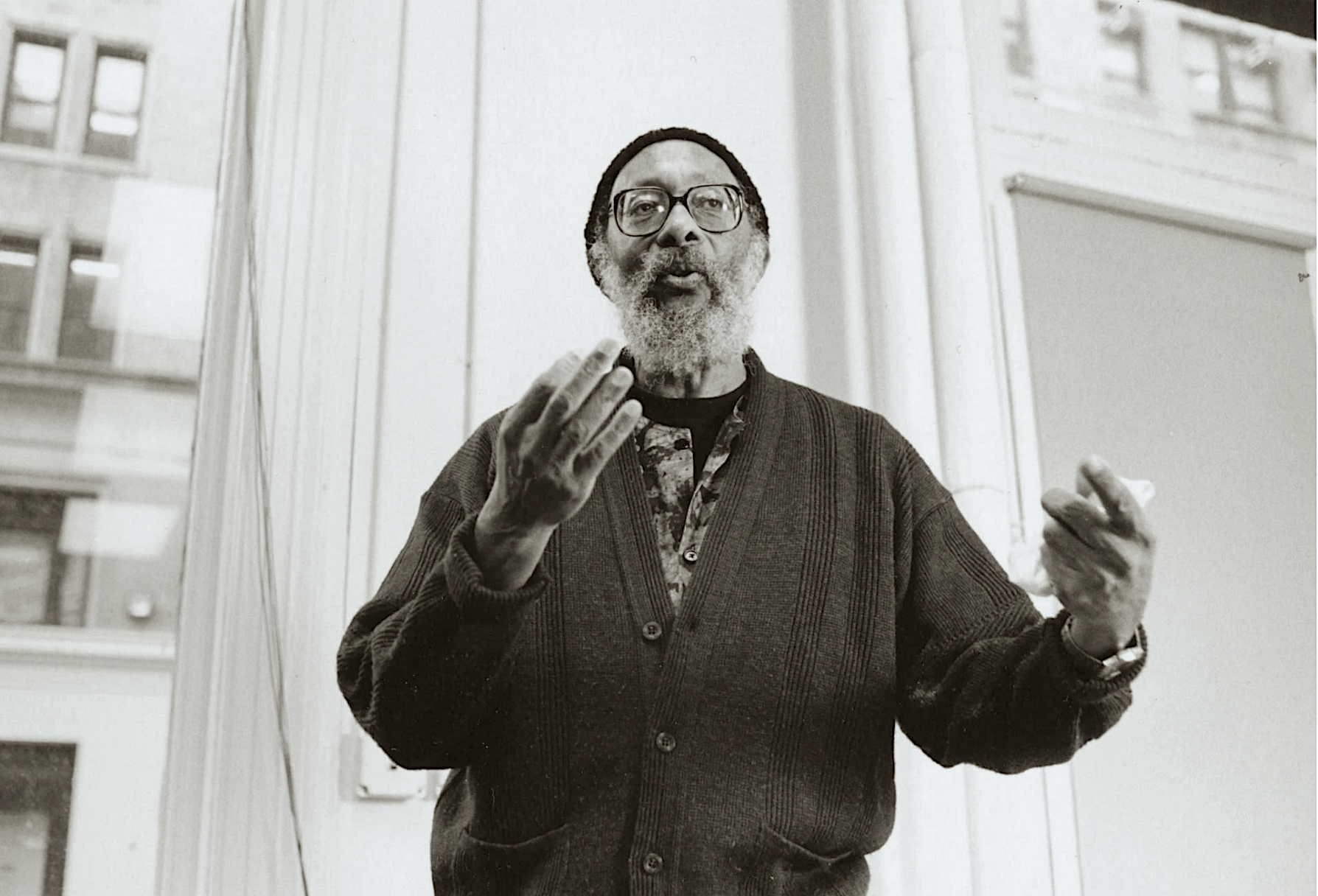 Kamau Brathwaite in the early 1990s. Credit: New York University archive.