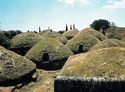 The necropolis at Cerveteri The necropolis at Cerveteri