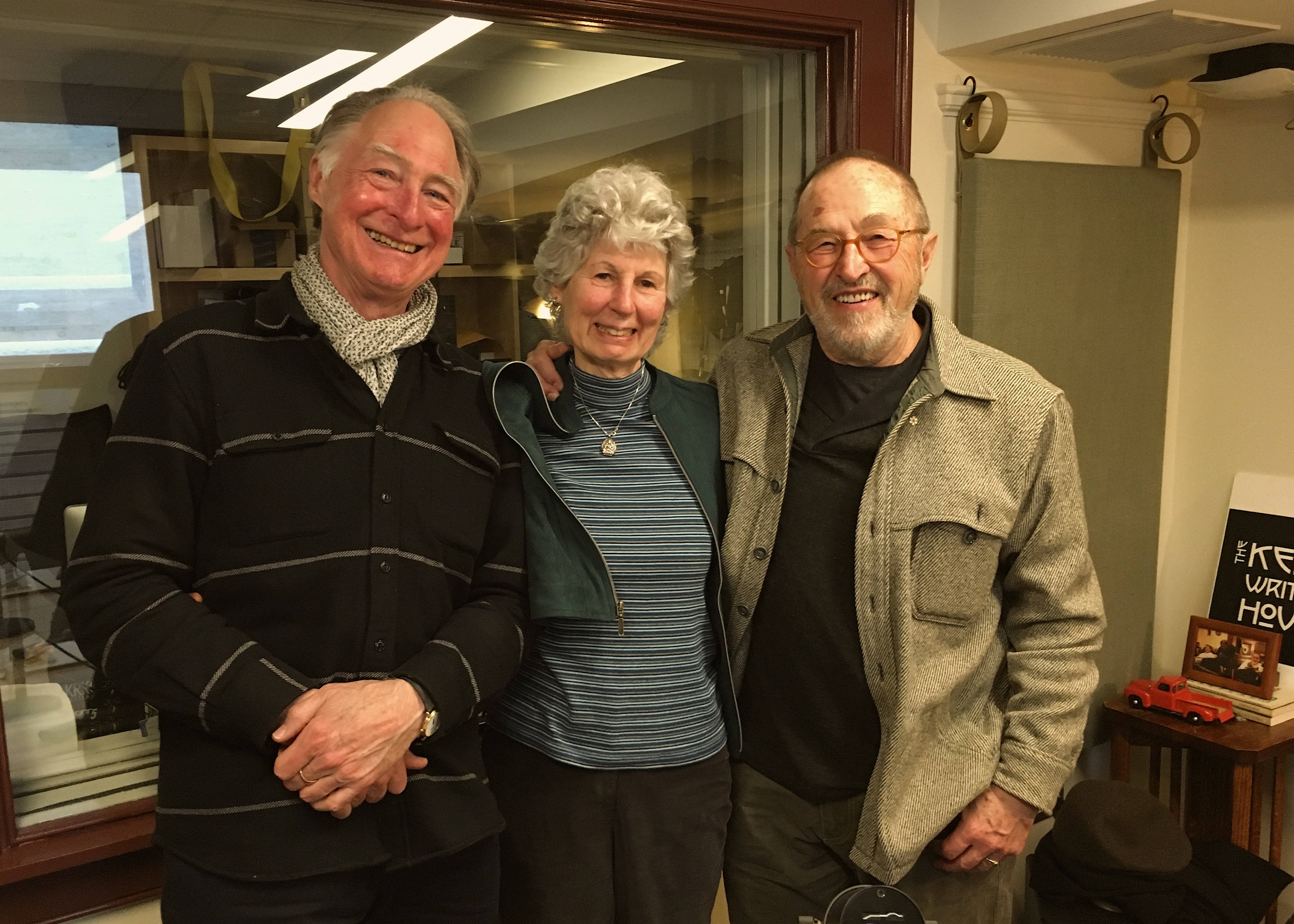 Left to right: Colin Browne, Daphne Marlatt, and Fred Wah.