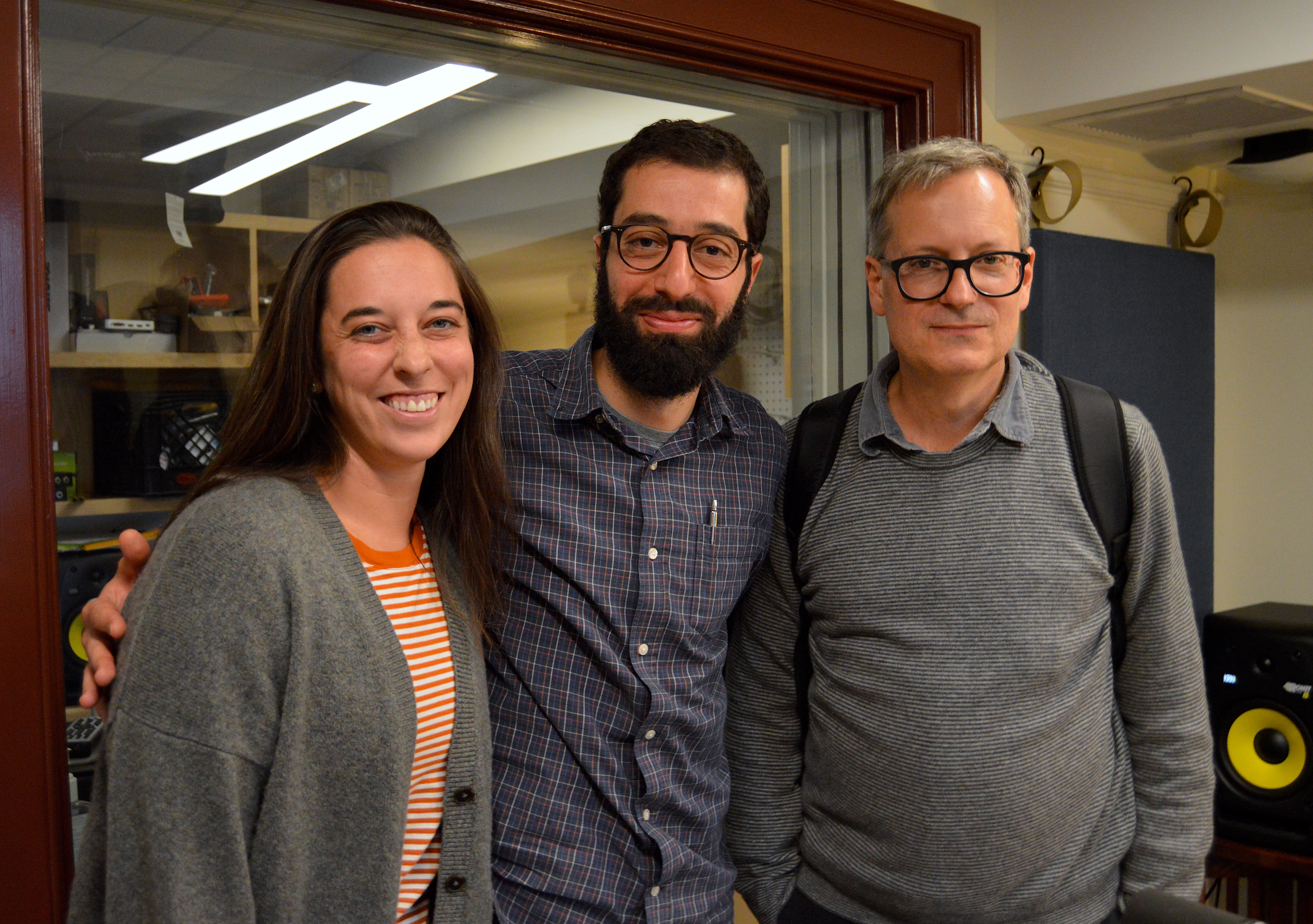 From left: Anna Strong Safford, Ahmad Almallah, Stephen Metcalf