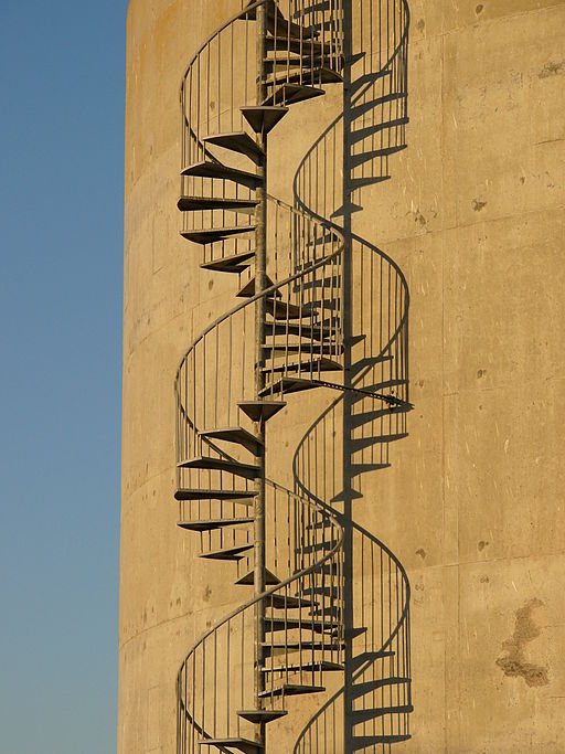 Double Helix stairs, Treasure Island, CA (Wikimedia Commons)