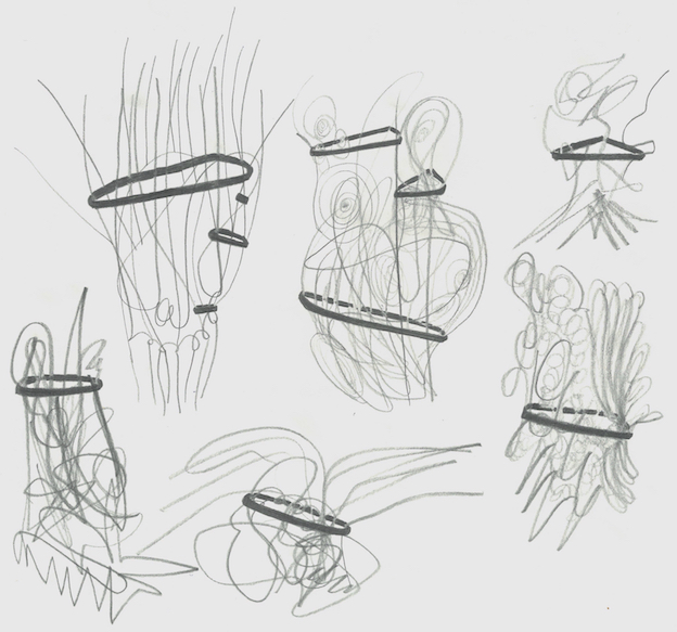 Above: Hagar Tenenbaum, ‘Rings and Ties’ (2016), pencil on paper, courtesy of the artist.