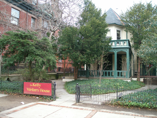 The Kelly Writers House in 2007; photo by Bruce Anderson, via Wikimedia Commons. The Kelly Writers House in 2007; photo by Bruce Anderson, via Wikimedia Commons.