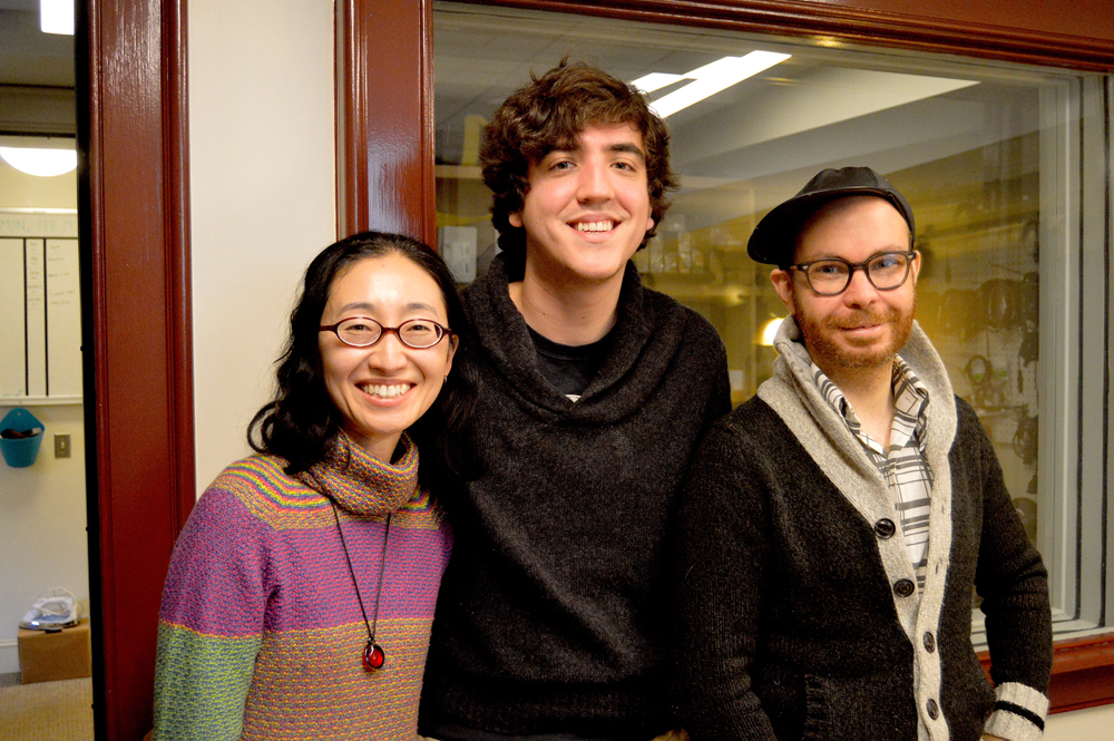 From left: Sawako Nakayasu, Gabriel Ojeda-Sague, and Donato Mancini.