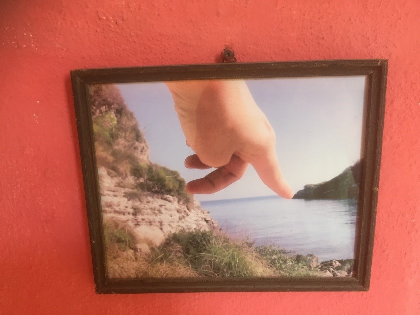 Photo of a photo from a wall in Omar Perez’s apartment in Havana