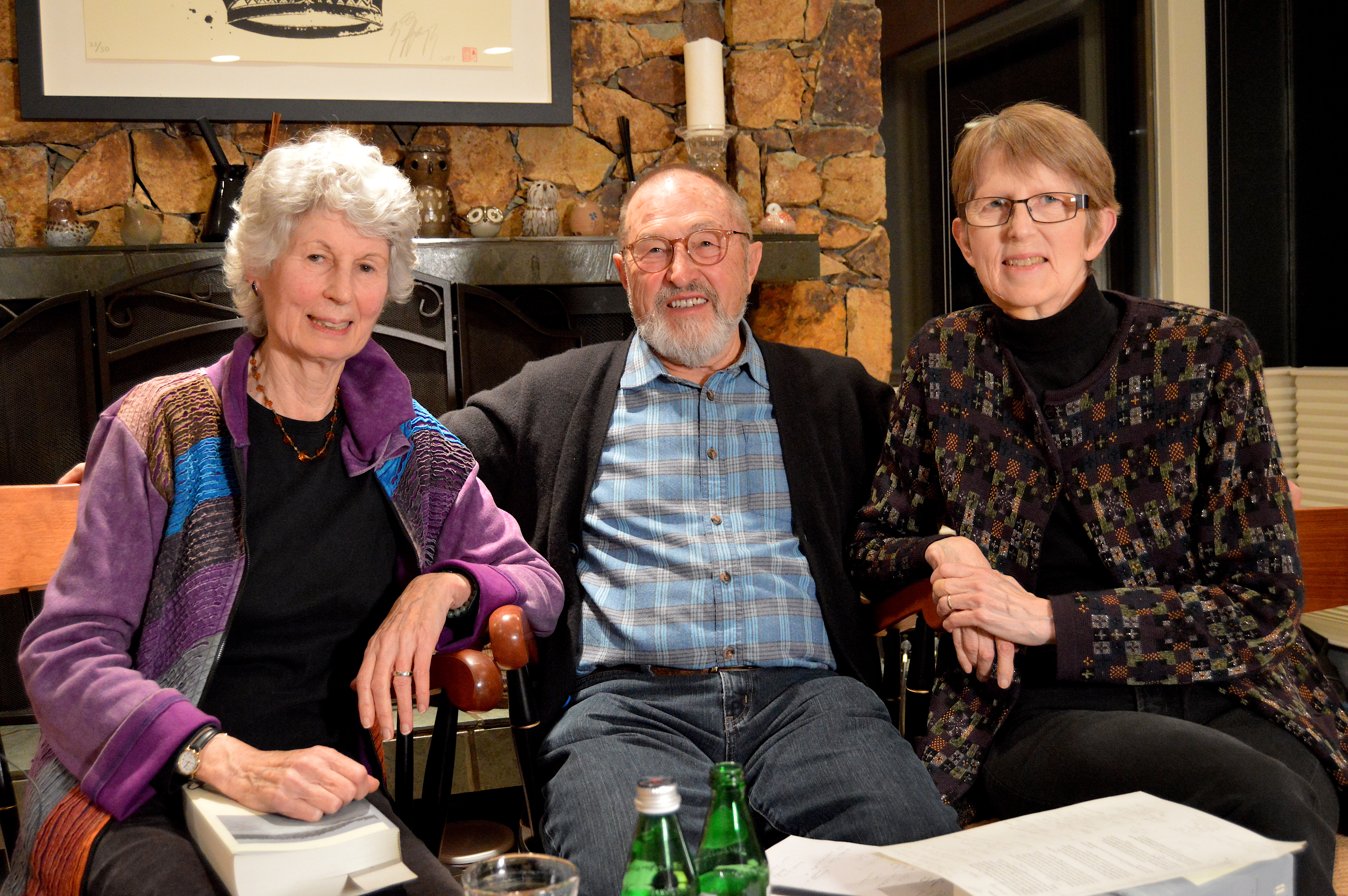 From left: Daphne Marlatt, Fred Wah, Meredith Quartermain