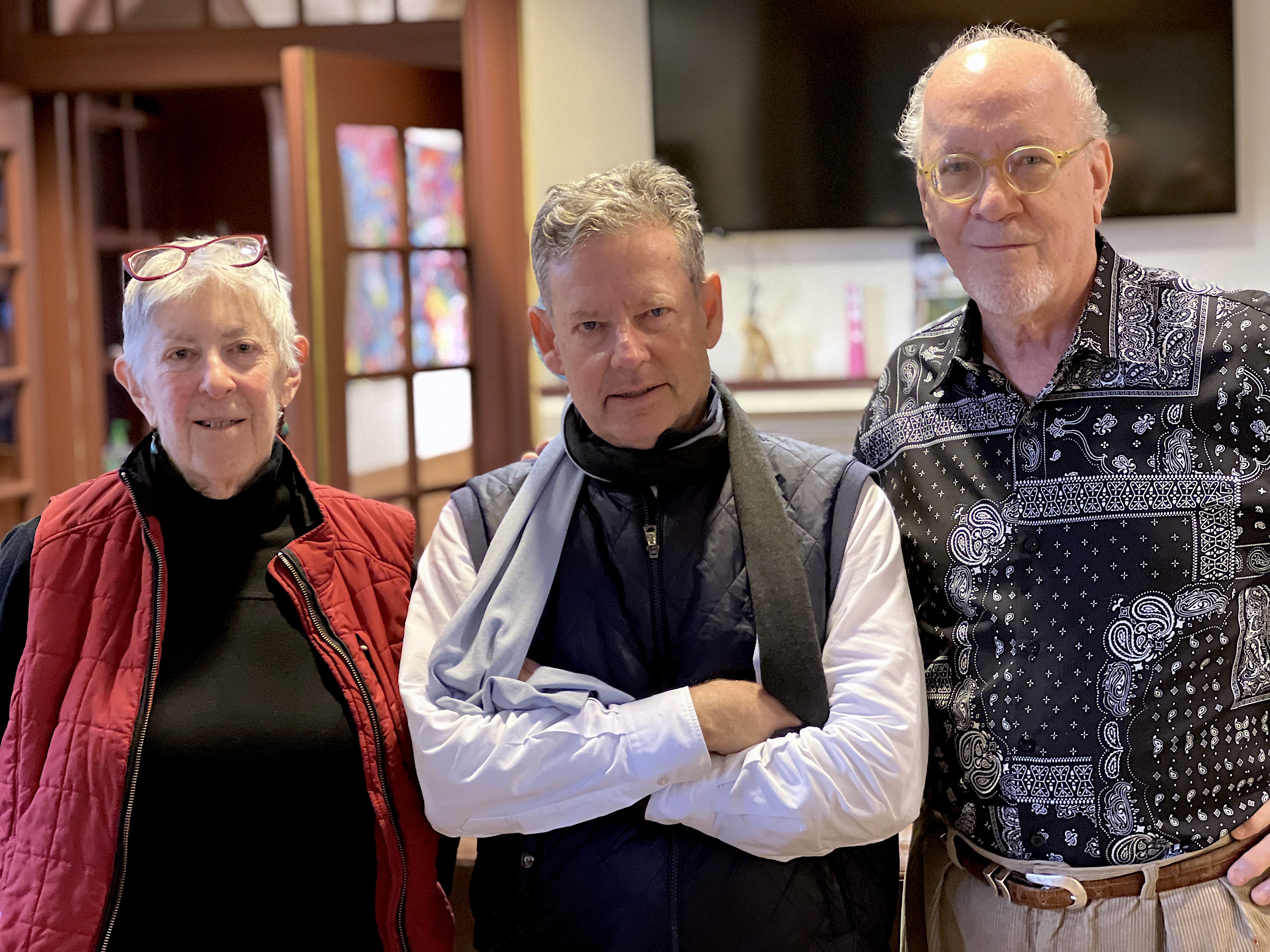 from left: Rachel Blau DuPlessis, William Fuller, Bruce Andrews