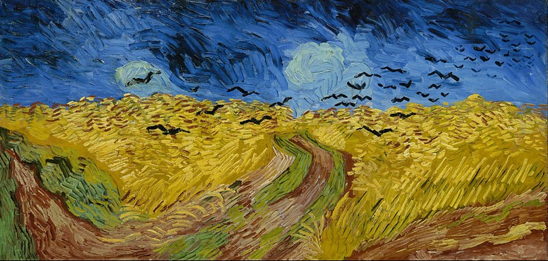 “Lastly, there are birds — that other traditional poetic symbol of hope. ... Birds replace religious prophets. A group of crows is a murder; and, truth be told, crows are smart birds that work well in groups. (In crows, we trust.)” Image: Vincent Van Gogh, ‘Wheatfield with Crows’ (1890), via <a href= https://commons.wikimedia.org/wiki/File:Vincent_van_Gogh_-_Wheatfield_with_crows_-_Google_Art_Project.jpg>Wikimedia Commons</a>.