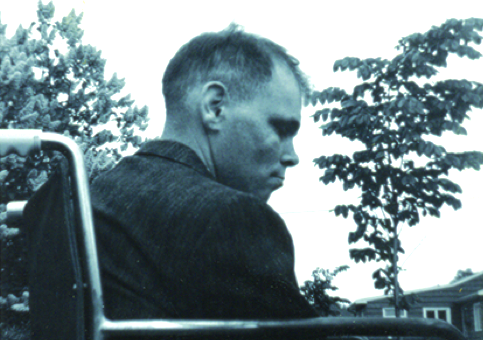 Larry Eigner, photograph dated May 1959 (from the Poetry magazine archive).