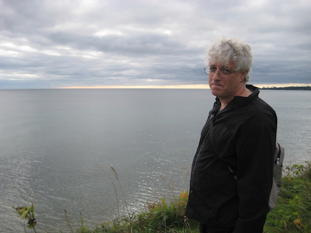 Stuart Ross at Lake Ontario (photograph by Laurie Siblock).