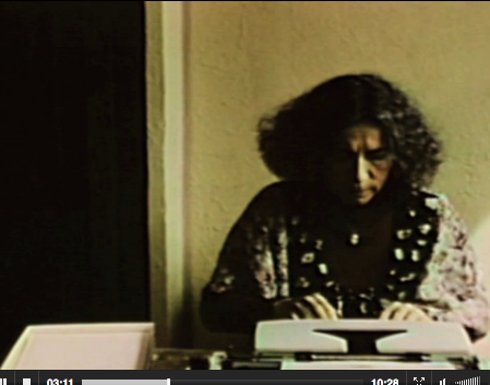 Hannah Weiner in Phill Niblock's film
