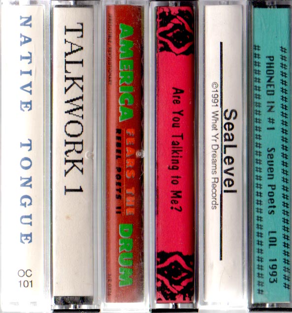 misc. poetry publications on cassette, ca. early 1990s misc. poetry publications on cassette, ca. early 1990s