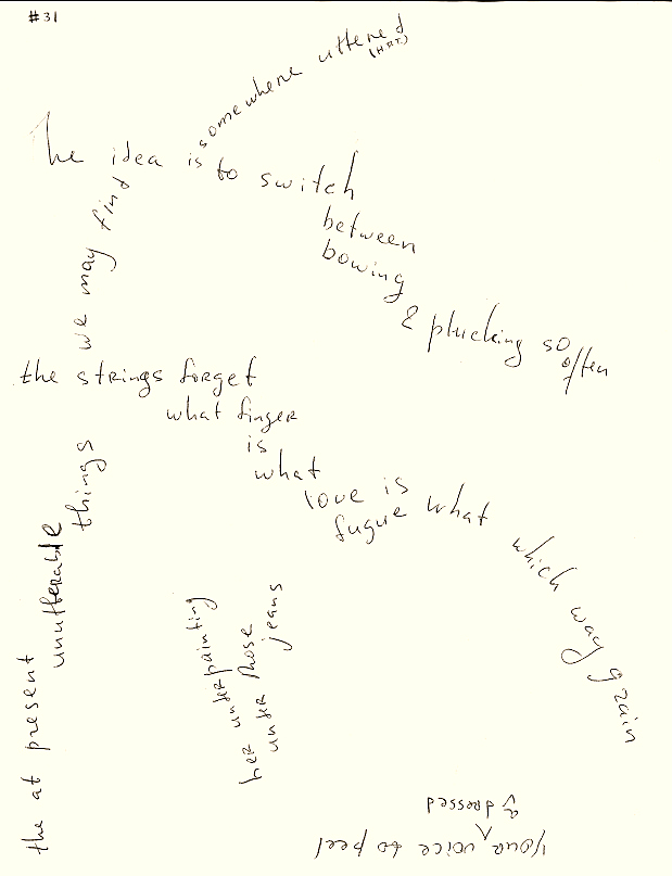 hand-drawn improvised shape poem by Jake Marmer