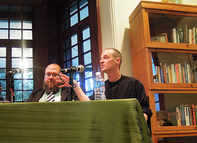 Brian Reed and Craig Dworkin at Kelly Writers House, April 2013. Brian Reed and Craig Dworkin at Kelly Writers House, April 2013.