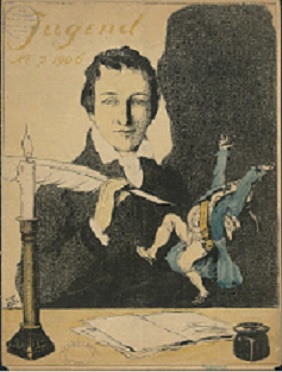 H. Heine (1797– 1856) on cover of Die Jugend, 1906 H. Heine (1797 – 1856) on cover of Die Jugend, 1906