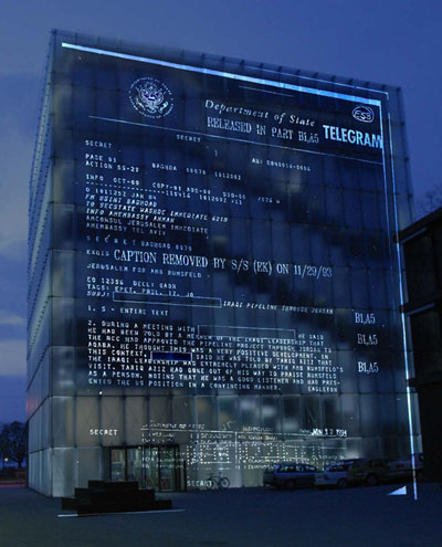 Jenny Holzer, Xenon for Bregenz, Truth Before Power, 2004