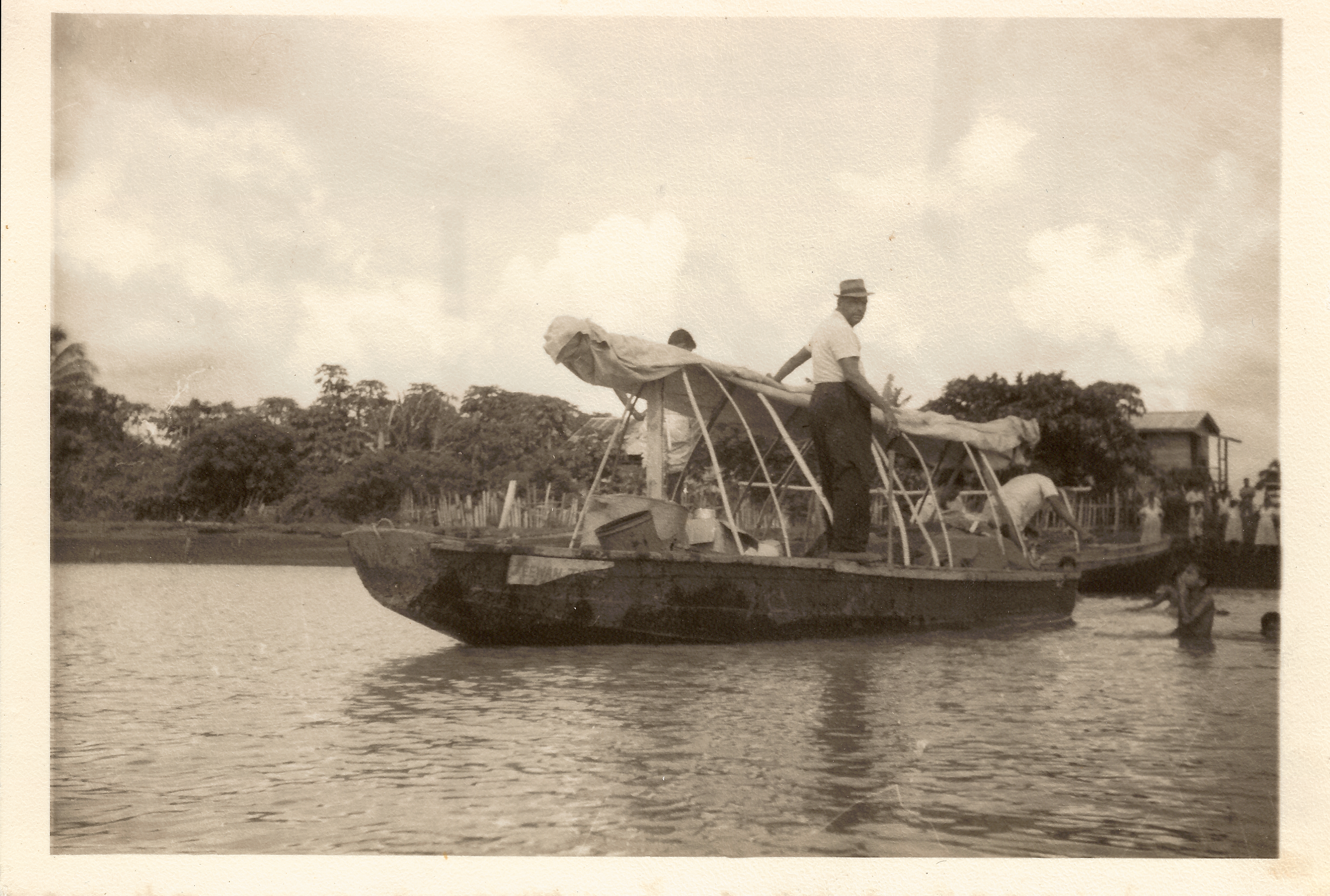 Sewdass Mohabir's Jeewan Jhoti, Courantyne River, Berbice, Guyana.