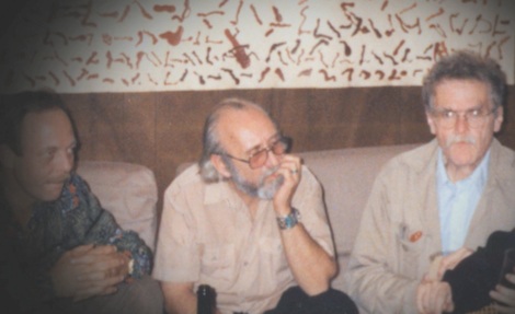 Pierre Joris, Jerome Rothenberg, Robert Kelly, circa 1990s, a collaborative portrait Pierre Joris, Jerome Rothenberg, Robert Kelly, circa 1990s, a collaborative port