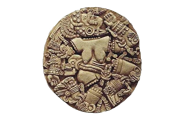 Bas-relief of Coyolchauhqui, sister of Huitzilopochtli, from Templo Mayor, Tenochtitlan Bas-relief of Coyolchauhqui, from Templo Mayor, Tenochtitlan