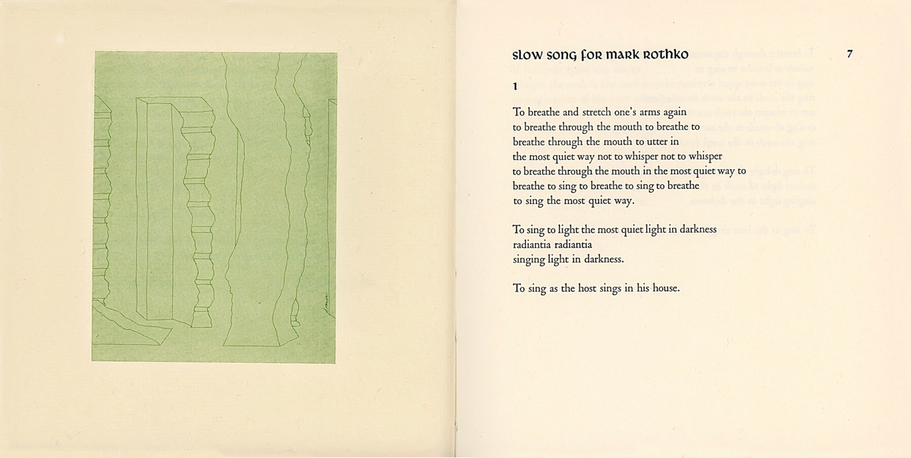 Taggart’s “Slow Song for Mark Rothko” from ‘Peace on Earth’ (Turtle Island, 1981).
