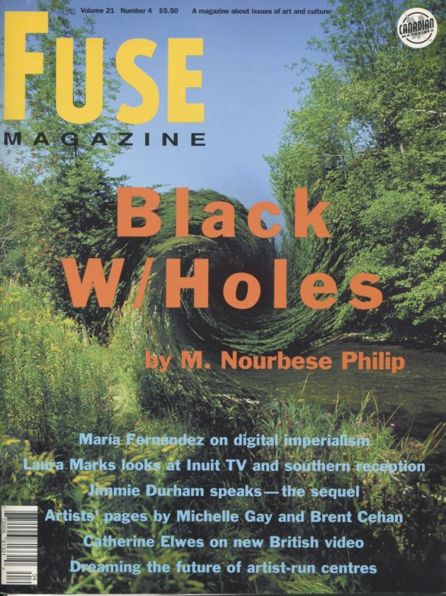 Cover of FUSE Magazine, 1998, courtesy of fusemagazine.org Cover of FUSE Magazine, 1998, courtesy of fusemagazine.org