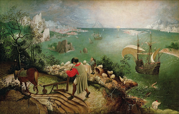 'Landscape with the Fall of Icarus,' Pieter Bruegel the Elder, 1558.