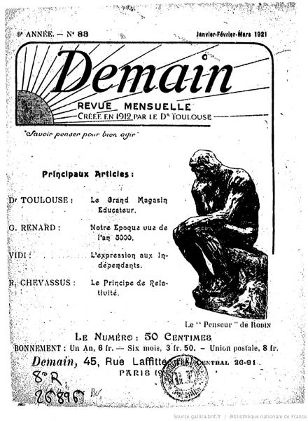 Demain Review, No. 83, Jan-Feb-Mar 1921