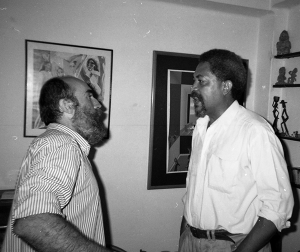 Nelson Villalobo and Angel Escobar, Havana, 1987. Photo by Eva Leal Lavandera.
