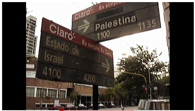 video still from Errorismo Internacional (Calles: Palestina - Estado de Israel, Buenos Aires, Argentina)